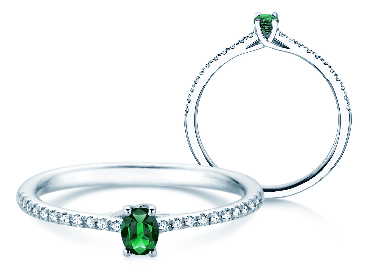 Geburtsstein-Ring Glow Pavé Mai