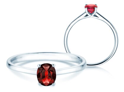 Farbsteinring Glow in 14K Weißgold mit Rubin 0,60ct