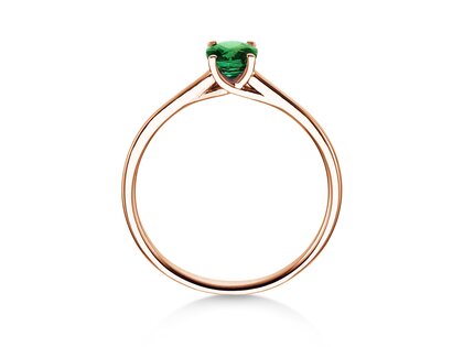 Farbsteinring Glow in Roségold