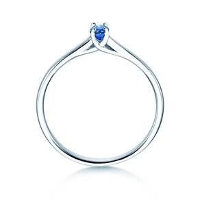Farbsteinring Glow in 9K Weißgold mit Saphir 0,25ct