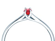 Farbsteinring Glow in 9K Weißgold mit Rubin 0,25ct