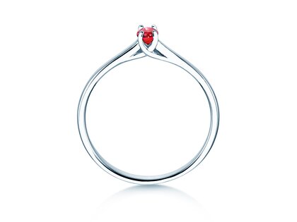 Farbsteinring Glow in 9K Weißgold mit Rubin 0,25ct