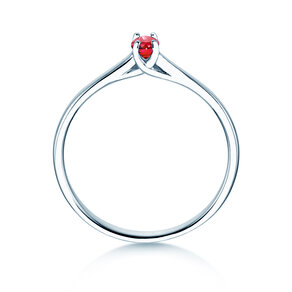 Farbsteinring Glow in 9K Weißgold mit Rubin 0,25ct