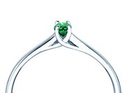 Farbsteinring Glow in 9K Weißgold mit Smaragd 0,25ct