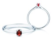 Farbsteinring Glow in 9K Weißgold mit Rubin 0,25ct