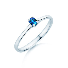 Farbsteinring Glow in 9K Weißgold mit Saphir 0,25ct