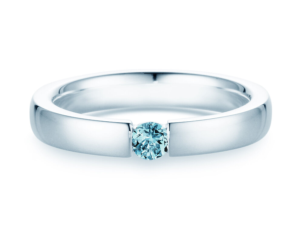 Farbsteinring Infinity Colour in Silber 925/- mit Blautopas 0,15ct