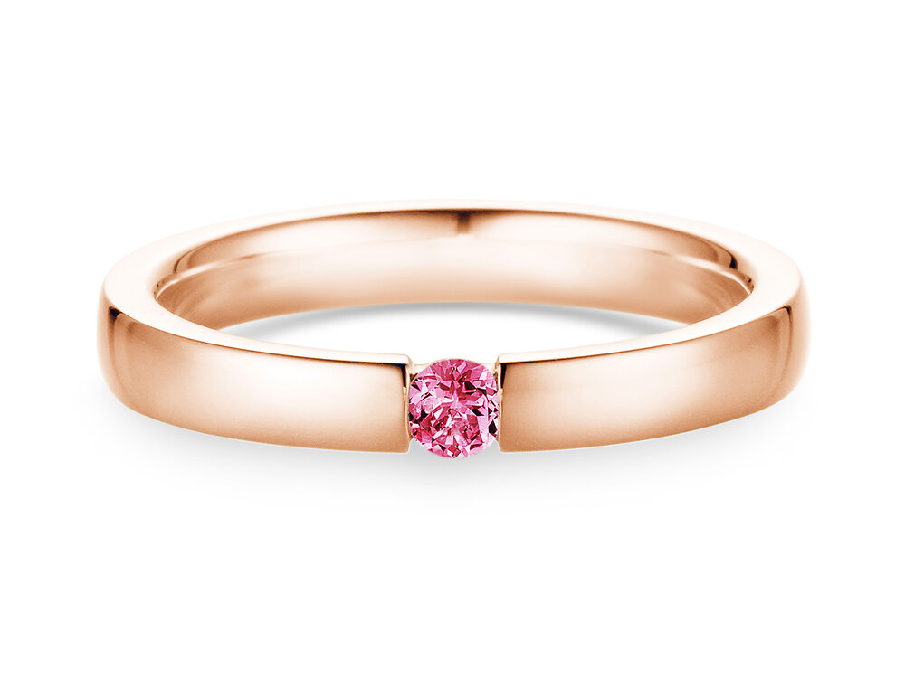 Farbsteinring Infinity Colour in 18K Roségold mit Pinker Turmalin 0,05ct