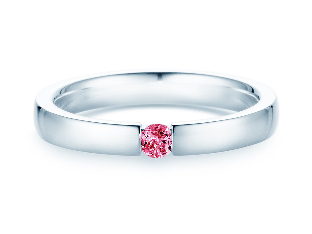 Farbsteinring Infinity Colour in Silber 925/- mit Pinker Turmalin 0,05ct