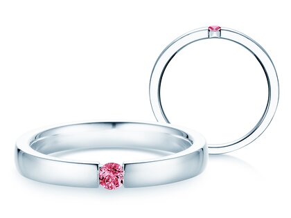 Farbsteinring Infinity Colour in Silber 925/- mit Pinker Turmalin 0,05ct