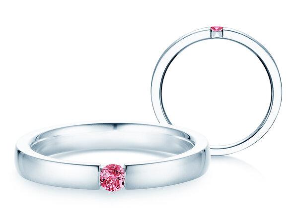 Farbsteinring Infinity Colour in Silber 925/- mit Pinker Turmalin 0,05ct