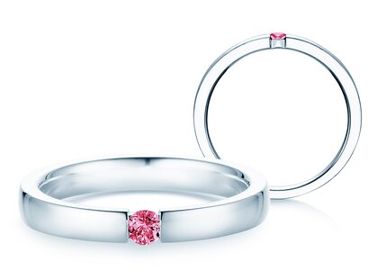 Farbsteinring Infinity Colour in Silber 925/- mit Pinker Turmalin 0,05ct