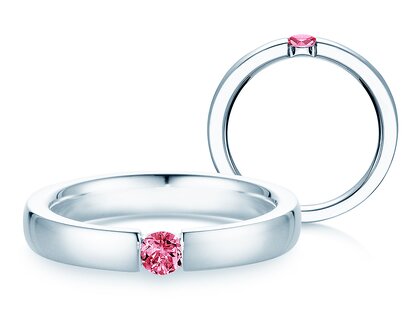 Farbsteinring Infinity Colour in 14K Weißgold mit Pinker Turmalin 0,25ct