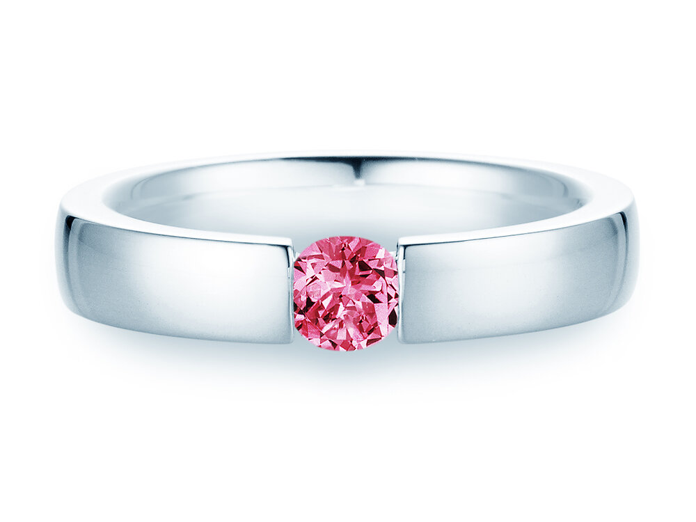 Farbsteinring Infinity Colour in 14K Weißgold mit Pinker Turmalin 0,50ct