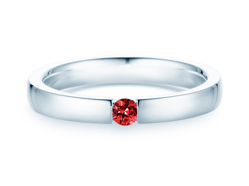 Farbsteinring Infinity Colour in Silber 925/- mit Rubin 0,10ct