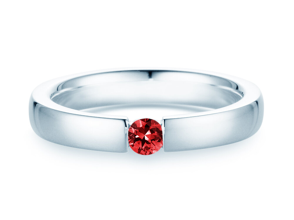 Farbsteinring Infinity Colour in Silber 925/- mit Rubin 0,15ct