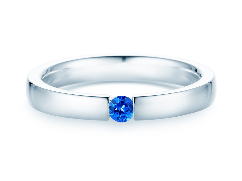 Farbsteinring Infinity Colour in Silber 925/- mit Saphir 0,03ct