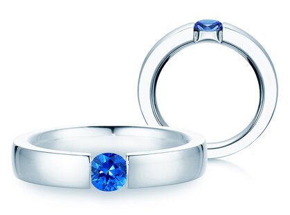 Farbsteinring Infinity Colour in Platin