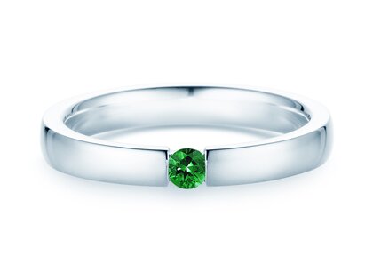 Farbsteinring Infinity Colour in Silber 925/- mit Smaragd 0,03ct