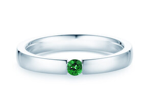 Farbsteinring Infinity Colour in Silber 925/- mit Smaragd 0,03ct