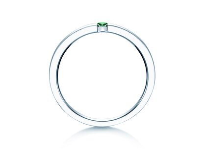 Farbsteinring Infinity Colour in Silber 925/- mit Smaragd 0,03ct