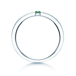 Farbsteinring Infinity Colour in Silber 925/- mit Smaragd 0,03ct