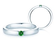 Farbsteinring Infinity Colour in Silber 925/- mit Smaragd 0,03ct