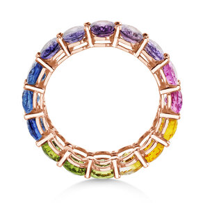Farbsteinring Rainbow Oval