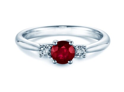 Verlobungsring Shining Ruby in Weißgold