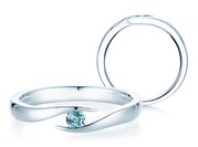 Farbsteinring Twist Colour in Silber 925/- mit Blautopas 0,05ct