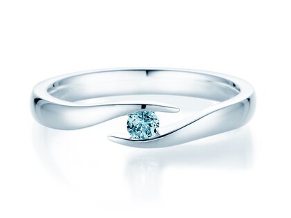 Farbsteinring Twist Colour in Silber 925/- mit Blautopas 0,05ct