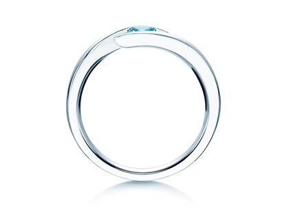 Farbsteinring Twist Colour in Silber