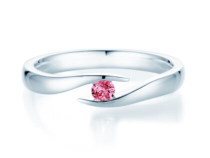 Farbsteinring Twist Colour in Silber 925/- mit Pinker Turmalin 0,05ct
