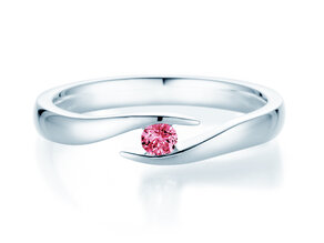 Farbsteinring Twist Colour in Silber 925/- mit Pinker Turmalin 0,05ct