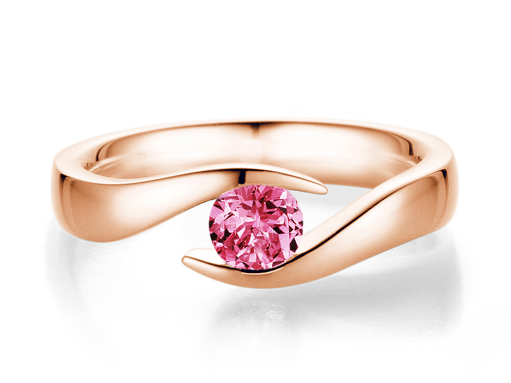 Farbsteinring Twist Colour in 9K Roségold mit Pinker Turmalin 0,50ct