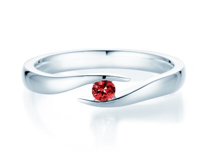 Farbsteinring Twist Colour in Silber 925/- mit Rubin 0,05ct
