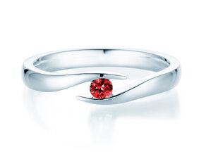 Farbsteinring Twist Colour in Silber 925/- mit Rubin 0,05ct