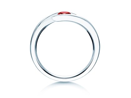 Farbsteinring Twist Colour in 14K Weißgold mit Rubin 0,25ct