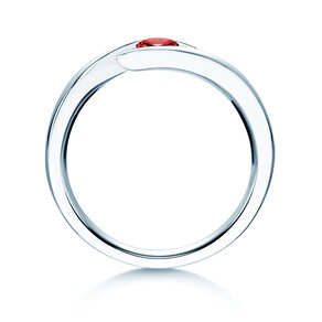Farbsteinring Twist Colour in 14K Weißgold mit Rubin 0,25ct