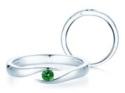 Farbsteinring Twist Colour in Silber 925/- mit Smaragd 0,05ct