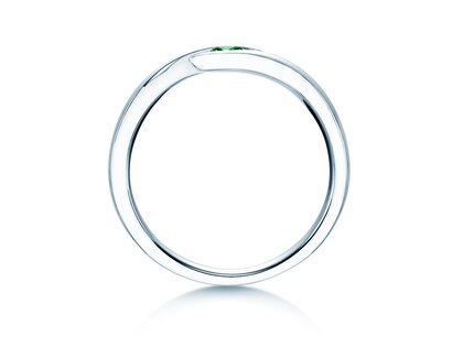Farbsteinring Twist Colour in Silber 925/- mit Smaragd 0,05ct