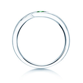 Farbsteinring Twist Colour in Silber 925/- mit Smaragd 0,05ct