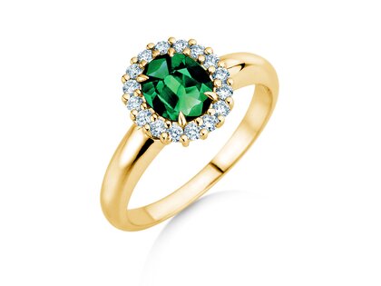 Farbsteinring Windsor Royal in Gelbgold