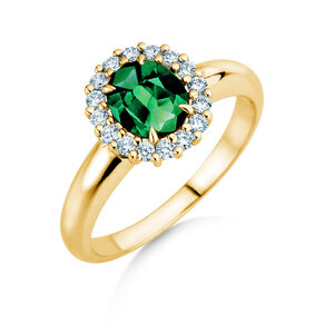 Farbsteinring Windsor Royal in Gelbgold