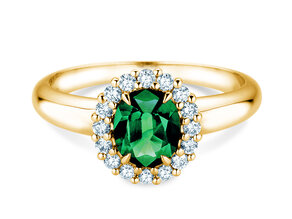Farbsteinring Windsor Royal in Gelbgold