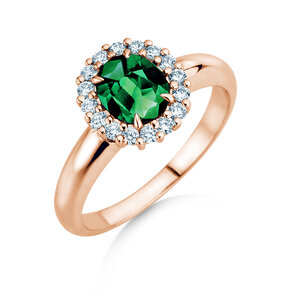 Farbsteinring Windsor Royal in Roségold