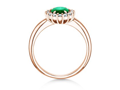 Farbsteinring Windsor Royal in Roségold