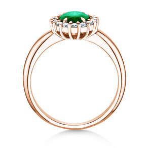 Farbsteinring Windsor Royal in Roségold