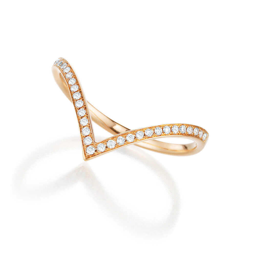 Eternityring Circular Edge in 18K Roségold mit Diamanten 0,11ct G/SI