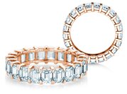 Eternityring Emerald Cut Eternity in Roségold